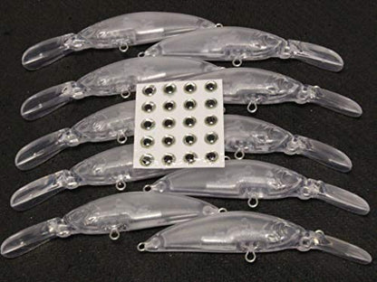 10 Blank Unpainted Minnow Crankbait Topwater Lipless Jerkbait Fishing Lures V3 - color: UPM823P10