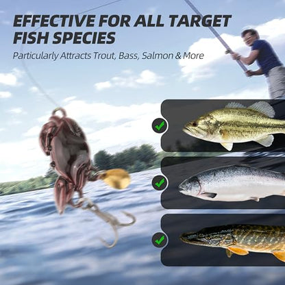 Inline Spinnerbaits for Bass Trout Pike – Premium Spinner Lures with Treble Hooks & Flash Blades for Freshwater & Saltwater Fishing – Durable, Vibrant, and Deadly Effective - style: Crab Jig