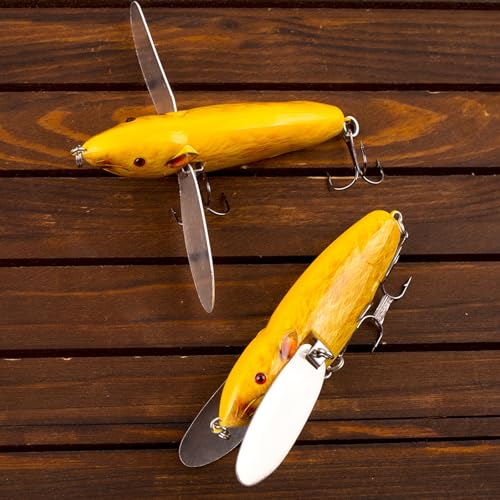 WOLFSKIN Topwater Bait Fishing Lure Crank Baits Floating Tractor Rat Lure Set Fishing Bait kit for Bass Freshwater Saltwater - color: Color-3