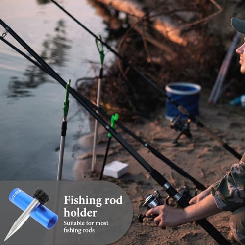 Bank Fishing Rod Holder Ground Insert Stand Portable Fishing Pole Support with Tapered Design for Beginners and Enthusiasts 11.02X1.49X1.49In