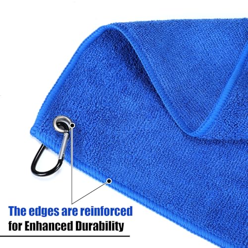 8 Pack Microfiber Fishing Towels with Clips and Retractable Buckles 16 x 24'' Absorbent Fishing Bait Towels with Storage Bag for Fly Kayaking Hiking Boating Kayaking Camping Hiking