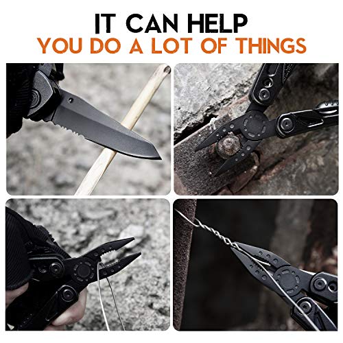 15 in 1 Multitool Pliers, Gifts for Men, White Elephant Gifts for Adults, Stocking Stuffers for Men, Christmas Gift for Dad Him, Husband, Boyfriend, Grandpa - style: Multitool Knife
