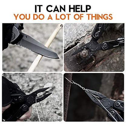 15 in 1 Multitool Pliers, Gifts for Men, White Elephant Gifts for Adults, Stocking Stuffers for Men, Christmas Gift for Dad Him, Husband, Boyfriend, Grandpa - style: Multitool Knife