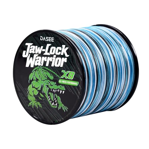 DASEE 8 Strands Braided Line, Fishing Line, Zero Stretch, 10-100LB, 300/500Yds, Abrasion Resistance, Braided Fishing Line, PE Line - color: Camo Blue, size: 10LB-300YDS