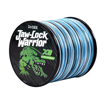 DASEE 8 Strands Braided Line, Fishing Line, Zero Stretch, 10-100LB, 300/500Yds, Abrasion Resistance, Braided Fishing Line, PE Line - color: Camo Blue, size: 20LB-500YDS