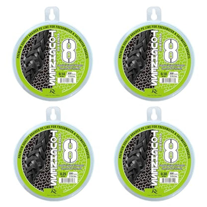 Ray Fishing Toughness 8 Strands Braided Fishing Line | Cast Further & Lasts Longer, Greater Abrasion Resistance, Strong Knot Strength, Smaller Diameter, Fresh and Salty - color: Lime Green, size: 0.14mm-15Lbs