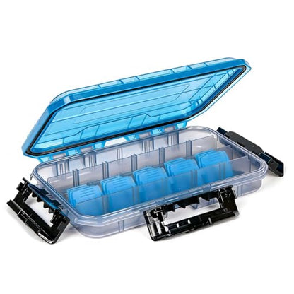 BEAR PAW 3600 Fishing Tackle Boxes Large Waterproof Fishing Lure Tray Storage Organizer Plastic Tackle Box with Adjustable Dividers Blue - style: 3600 Waterproof