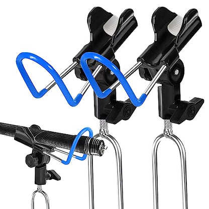 Upgraded Fishing Rod Holders - 2 Pack, 360 Adjustable, Bank, Beach, Ground Fishing Pole Stand - color: BLUE
