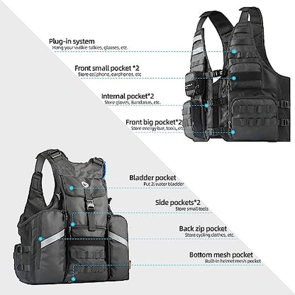 Rhinowalk Fishing Photography Vest with Multi Pockets Outdoor Jackets for Hunting, Hiking, Climbing, Traveling