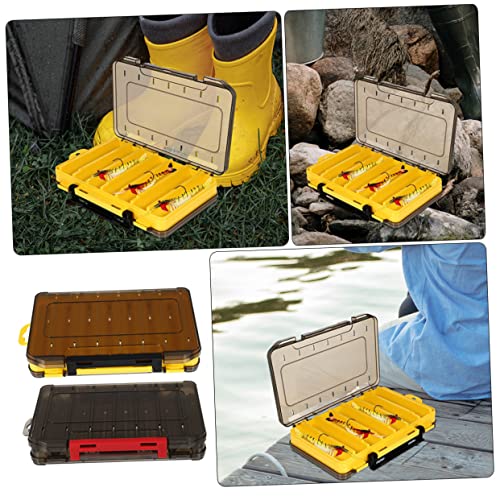 UKCOCO 2Pcs Fishing Lure Case Durable Multi Grid Fishing Gear Box for and Organization of Baits Hooks and Tackle Outdoor Fishing Accessories