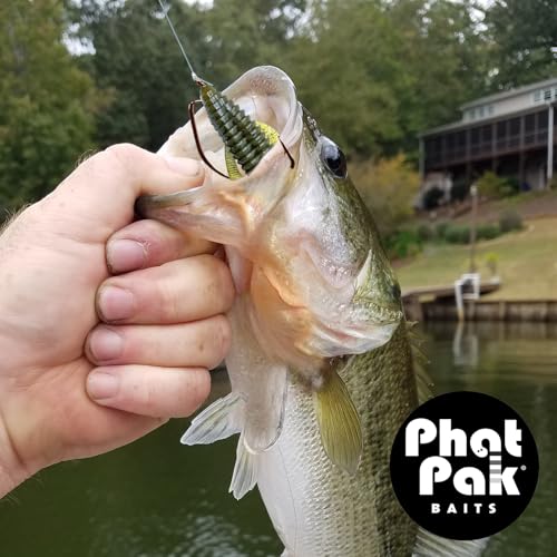 Phat Pak Baits - Swamp Monster Rage Bug Style Plastic Beaver Creature Bait Punching Bass Fishing Lure 20ct 4" - color: Black n Red Flake