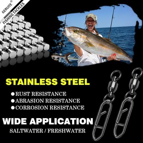 Snap Fishing Swivels Ball Bearing Swivel High Strength Fishing Swivels Saltwater Stainless Barrel Swivel for Freshwater - size: Size 0+S (31lb) 25 PCS