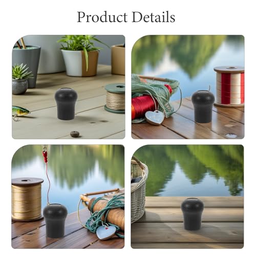 2pcs Rubber Fishing Rod Butt Cap, 7/8" 22mm End Protector Cap for DIY Fishing Rod Building and Repairs, Non-Slip End Cushion, Fish Pole Holder Accessory
