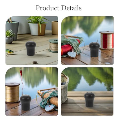 2pcs Rubber Fishing Rod Butt Cap, 7/8" 22mm End Protector Cap for DIY Fishing Rod Building and Repairs, Non-Slip End Cushion, Fish Pole Holder Accessory