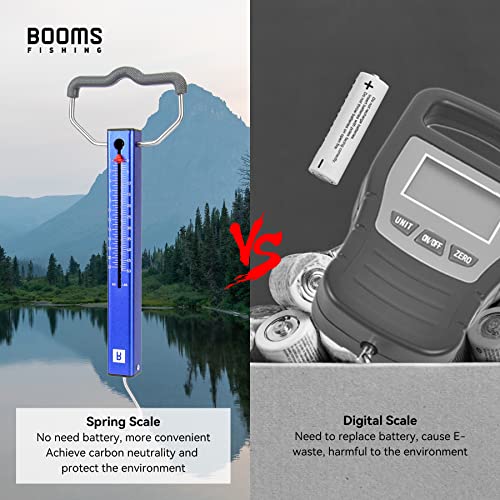 Booms Fishing TS2 Aluminum Tube Fish Scale, Spring Fishing Drag Scale, Easy to Read Hanging Scale, 25 lbs Pull Scales, Widely Used for Hooks Tension, Rigs Tension, Fishing Scale, Luggage Scale - size: 25 lbs