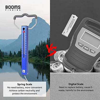Booms Fishing TS2 Aluminum Tube Fish Scale, Spring Fishing Drag Scale, Easy to Read Hanging Scale, 25 lbs Pull Scales, Widely Used for Hooks Tension, Rigs Tension, Fishing Scale, Luggage Scale - size: 25 lbs