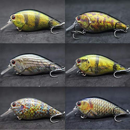 Minnow Crankbait for Bass Fishing Bass Lure Jerkbait Fishing Lures and Tackle Box - color: HC25KB4