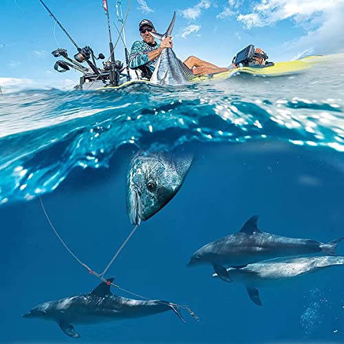 YOTO Fishing Tackle Leaders,Hi-Low Rig,Double Arms Saltwater Stainless Steel Leader with Swivels,High-Strength Fish Wire Gear Equipment, Fishing Gift - color: A2-17.7" 70lb-24pcs