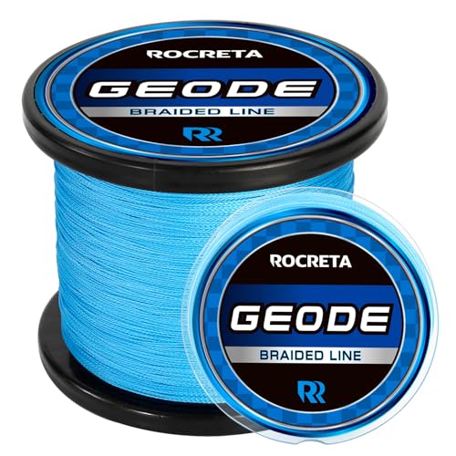 Geode Braided Fishing Line, Super Strong Power Braid Lines for Saltwater and Freshwater Fish 8-50lb, 150yds/300yds/500yds/1000yds - color: Sea Blue, size: 30LB(500YDS)