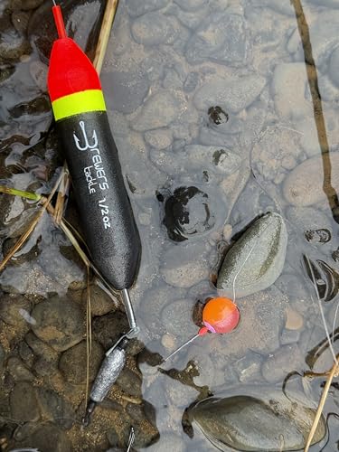 Slip Floats, Set of 4, Orange/Yellow/Black - Salmon and Steelhead Floats - size: 1/2