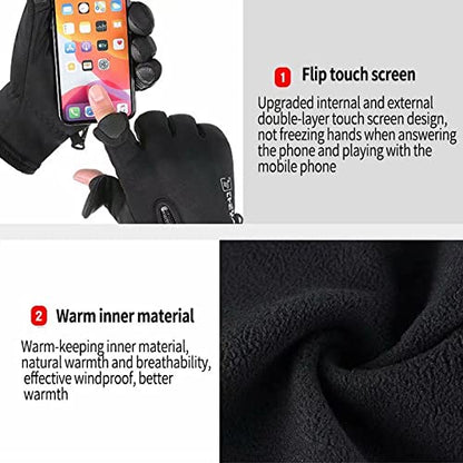 Women's Men's Winter Gloves, Cold Weather Warm Gloves,Running,Hiking,Fishing,Hunting,Finger Touch Screen Gloves - color: Grey, size: X-Large