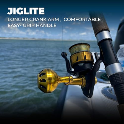 GOMEXUS Power Handle for Penn Spinfisher VI VII Slammer III IV Reel Crank (Make Sure Your Reel Model, Not for All Spinfisher Long Cast/V)-Please Pay Attention to The Adaptation Table - style: For Slammer/Spinfisher 7500-8500 Thread