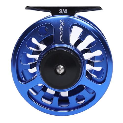 Raprance Fly Fishing Reel,CNC-Machined Aluminum Alloy Fly Reel Large Arbor Fly Reel, 3/4, 5/6, 7/8 wt Blue - size: 7/8wt