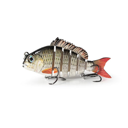 3pcs Multi-Jointed Panfish Bluegill Swimbait Hard Sinking Bass Fishing Lure with Sharp Treble Hooks, Lifelike Fishing Lures for Bass Trout Walleye Crappie, Amazing Swimbaits Gift - color: 01-3.15inches
