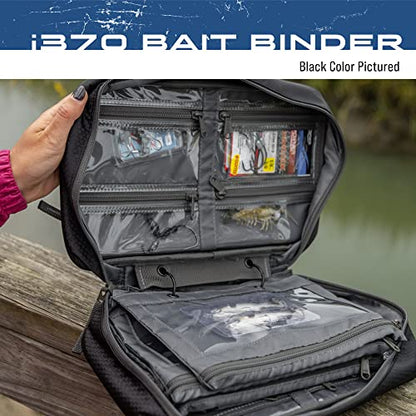 FROGG TOGGS Bait Binder, Fishing Tackle and Bait Storage, Salt Water Resistant Soft Sided Tackle Bag, Black, i370