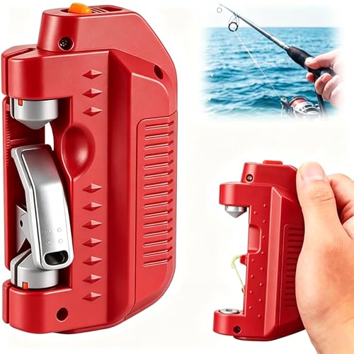 Automatic Fishing Knot Tying Tool, 2026 New Easy Cast Knot Tying Tool, Fishing GT Knotting Machine, Quick Tying Device Fishing Hook Tier Knots for Fishing Lovers - color: Red, size: USB-Charging