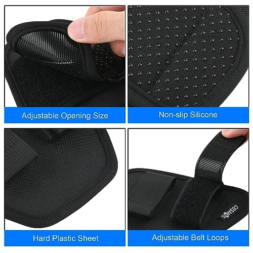 Cosmos Fly Fishing Net Holster - Adjustable Belt-Mounted Fish Landing Net Holder for Fishing Gear & Racket, Hands Free Waist Holder for Dip Netting Accessory
