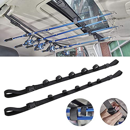 Fishing Rod Carrier, Pole Holder for Vehicle/Ship Rear Seats, Car, SUV, Wagons, Vans - style: Fishing Pole Roof Rack