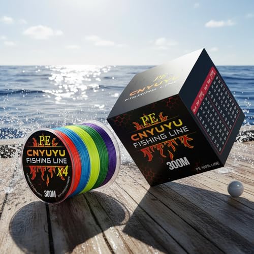 Braided Fishing Line-8 Strands PE Superline,300M/328Yds,High Sensitivity Multicolor Braid