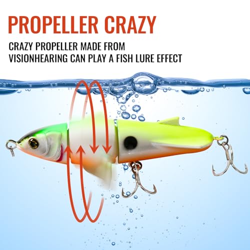 Fishing Lures for Trout Bass Multi Jointed Swimbaits 3D Bionic Fish Eye Swimming Lures Lifelike Hard Bait for Freshwater Saltwater - color: Yellow-White
