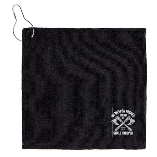 Living Grace Microfiber Towel Set - 12" Square Towels for Fishing Gym Golf Football, 6-Count, No Weapon Formed - color: No Weapon Formed