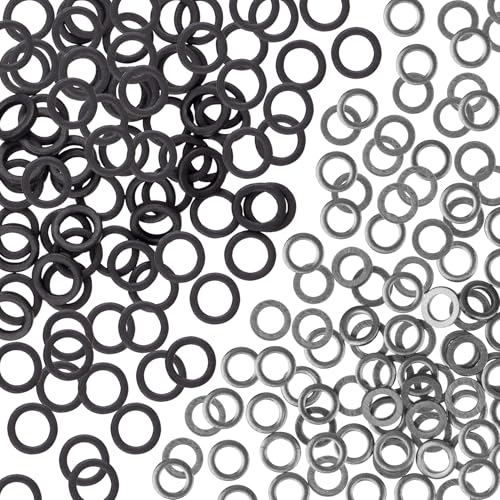 Pndeyo Fly Fishing Tippet Rings, Solid Tippet Connectors, Stainless Steel Freshwater Fishing Line Leaders - size: 60pcs 2mm/2.5mm