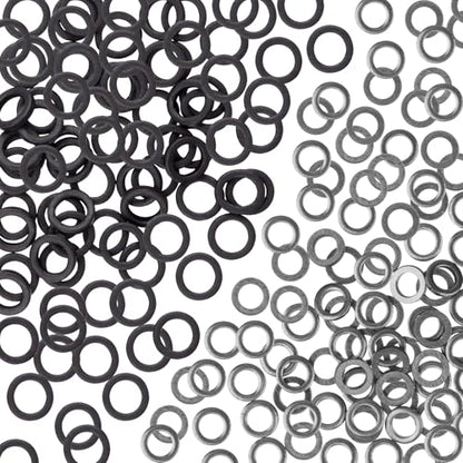 Pndeyo Fly Fishing Tippet Rings, Solid Tippet Connectors, Stainless Steel Freshwater Fishing Line Leaders - size: 60pcs 2mm/2.5mm