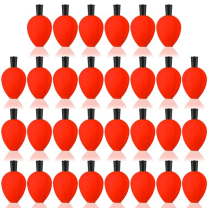 30 Pcs Trout Float Foam Teardrop Strike Fishing Bobbers Fishing Floats Fly Fishing Strike Indicators for Trout Offshore Saltwater Freshwater - color: Red