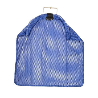 Scuba Choice Fish Bag Net with 5mm Stainless Steel Wire Handle – 24" x 17" Size, 12" Diameter, Secure Closing Clip, Reinforced Mesh - Durable & Reliable for Spearfishing, Diving, and Fishing – Blue