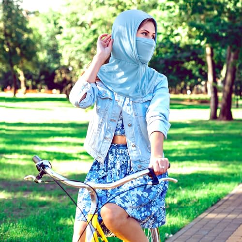 Patelai 6 Pcs Summer Balaclava UV Face Mask Sun Protection Cooling Hood Full Head Face Cover for Women Men Cycling Fishing - color: Pastel