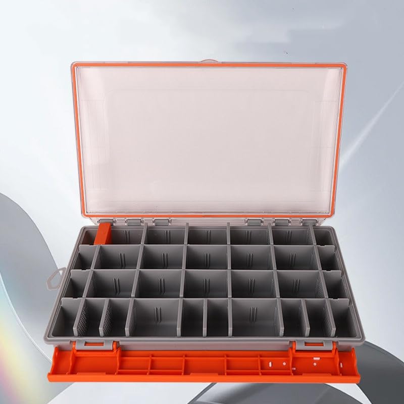 Fishing Tackle Box Tray Lure Box and Terminal Tackle Storage Waterproof Tackle Box Organizer with Removable Dividers 3600 3700 Box (3700-Large Size) - size: 3700-Large Size
