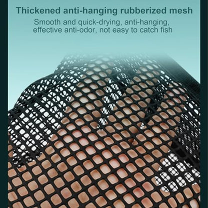 Floating Fish Basket Large Foldable Easy to Use | Fishing Net Cage for Caught Fish Keeping Minnows Shrimp Leaches Other Baits Fresh Water Saltwater