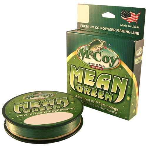 McCoy Premium Co-Polymer Abrasion Resistant, Superior Knot and Tensile Strength Monofilament Fluorocarbon Fishing Line - color: Mean Green, size: 125-Yard/12-Pound