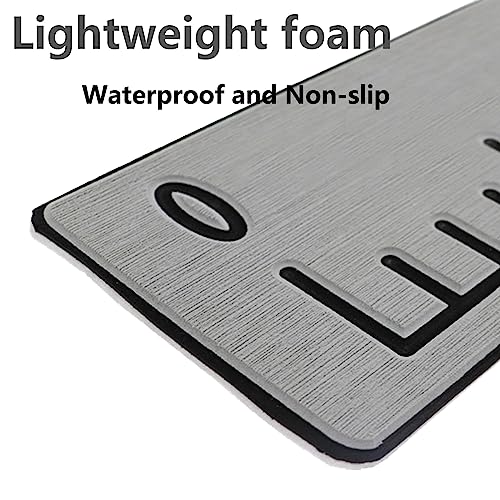 Foam Fishing Ruler,36" Fishing Measurement Tool,Fishing Accessories,Kayak Fishing Boat, Cooler Ruler,with 3M Adhesive Backing,Cool Gray