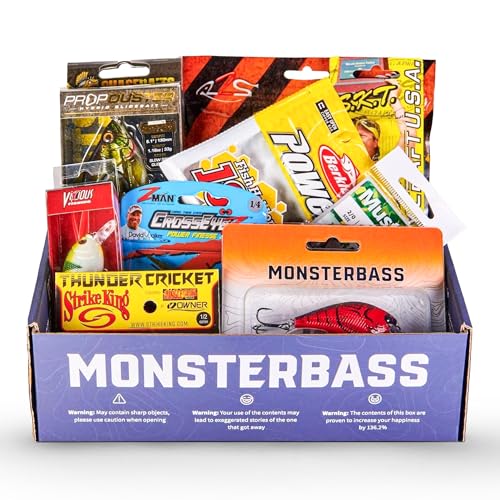 MONSTERBASS Fishing Mystery Box, Bass Fishing Kit - Best Lures Kit, Biggest & Best Tackle Mystery Box for Catching Smallmouth & Largemouth Bass - style: Platinum