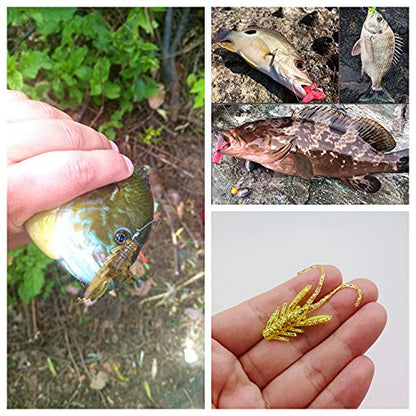 Soft Plastic Crawfish Bait Fishing Lure for Crappie, Bass, Bluegill, White Perch, Sunfish, Speckled Trout All Panfish Softlure Artificial Crayfish Lures Bait Drop Shot Rig Lure Slow Sinking - color: 4cm/1g - 70pcs(D)