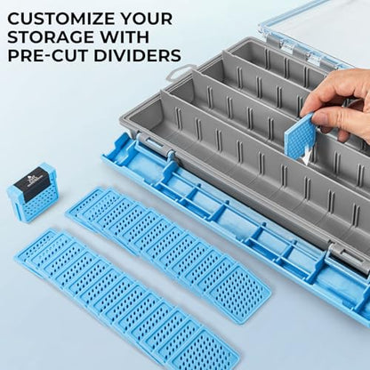 Calamus DryVault Waterproof Tackle Box, Sturdy 3700 Tackle Trays, Fishing Tackle Box Organizer With Removable Dividers, Lure Box and Terminal Tackle Storage - size: 3700(1 Pack)