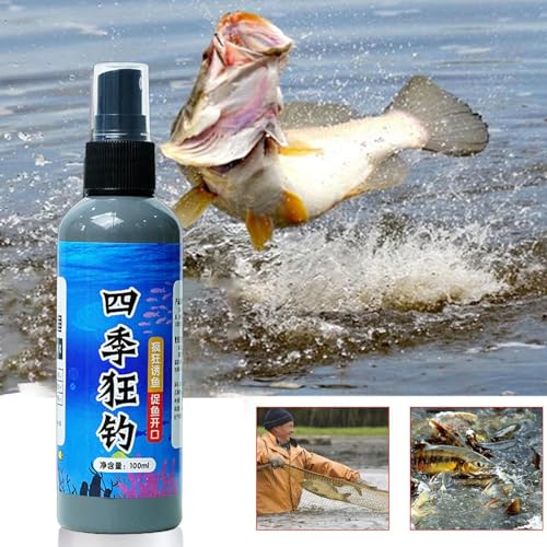 Fish Attractant Spray - Scented Fishing Lure Enhancer, Bass & Trout Bait Booster | High Concentrated Scent Fish Attractants Fishing Lures Baits, Effective Bait Fishing Agent for Trout Tilapia Shrimp