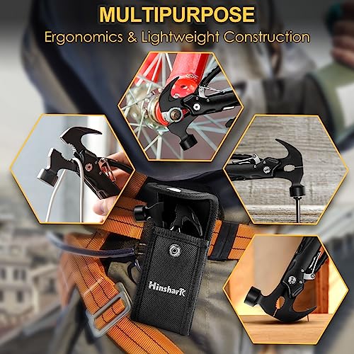 Gifts for Men 12 in 1 Hammer Multitool, Anniversary Birthday Gifts for Men Dad Husband Him Grandpa, Unique Gift for Dad Who Have Everything, Camping Essentials Cool Gadgets Tools