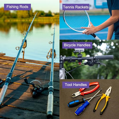 MECCANIXITY 4Pcs 3.3ft 0.9" Dia Heat Shrink Tubing for Fishing Rods, 22mm 1.8:1 Fish Scale Pattern Heat Shrink Wrap Handle Rod Grip with Anti-Slip Waterproof Insulation, Black - color: Black, size: 22mm